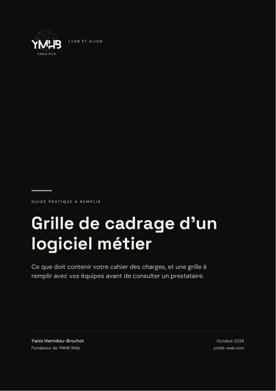 Couverture du guide « Grille de cadrage d'un logiciel métier »